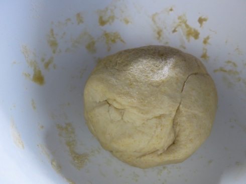 Pizza dough -- with cornmeal.  I happen to think it's delicious, but in some camps, the presence of cornmeal is heresy. 