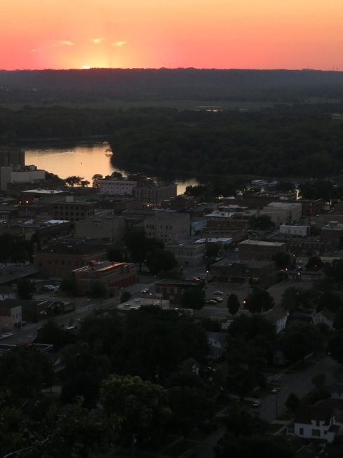 Sun setting over the Mississippi in Red Wing, MN.  Farewell Minnesota, see you soon!
